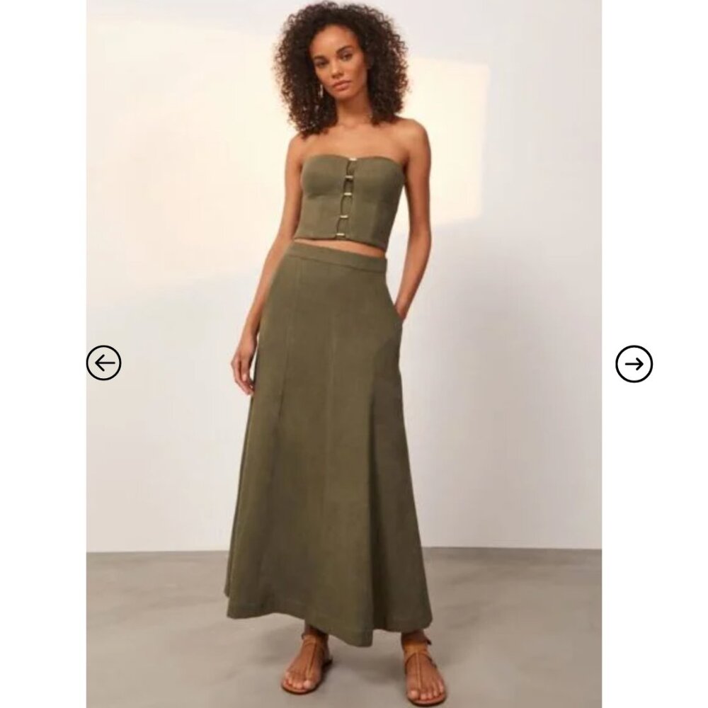NWT's VIX Tiana Long Skirt - Evergreen Size Medium